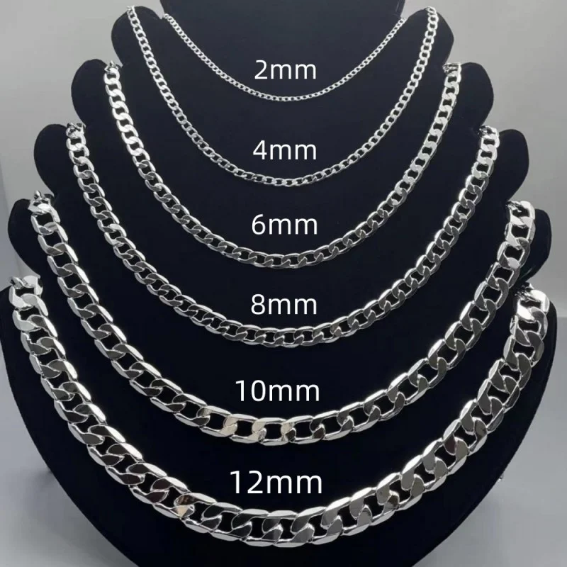 Cuban Link Chain 12Mm - Мужское ожерелье из стерлингового серебра 925