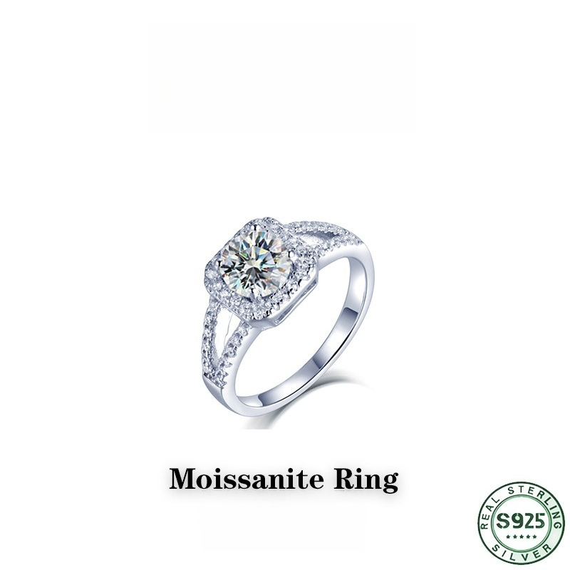 Популярное кольцо с бриллианто – обзор и цена Moissanite Engagement Ring 1 Carat