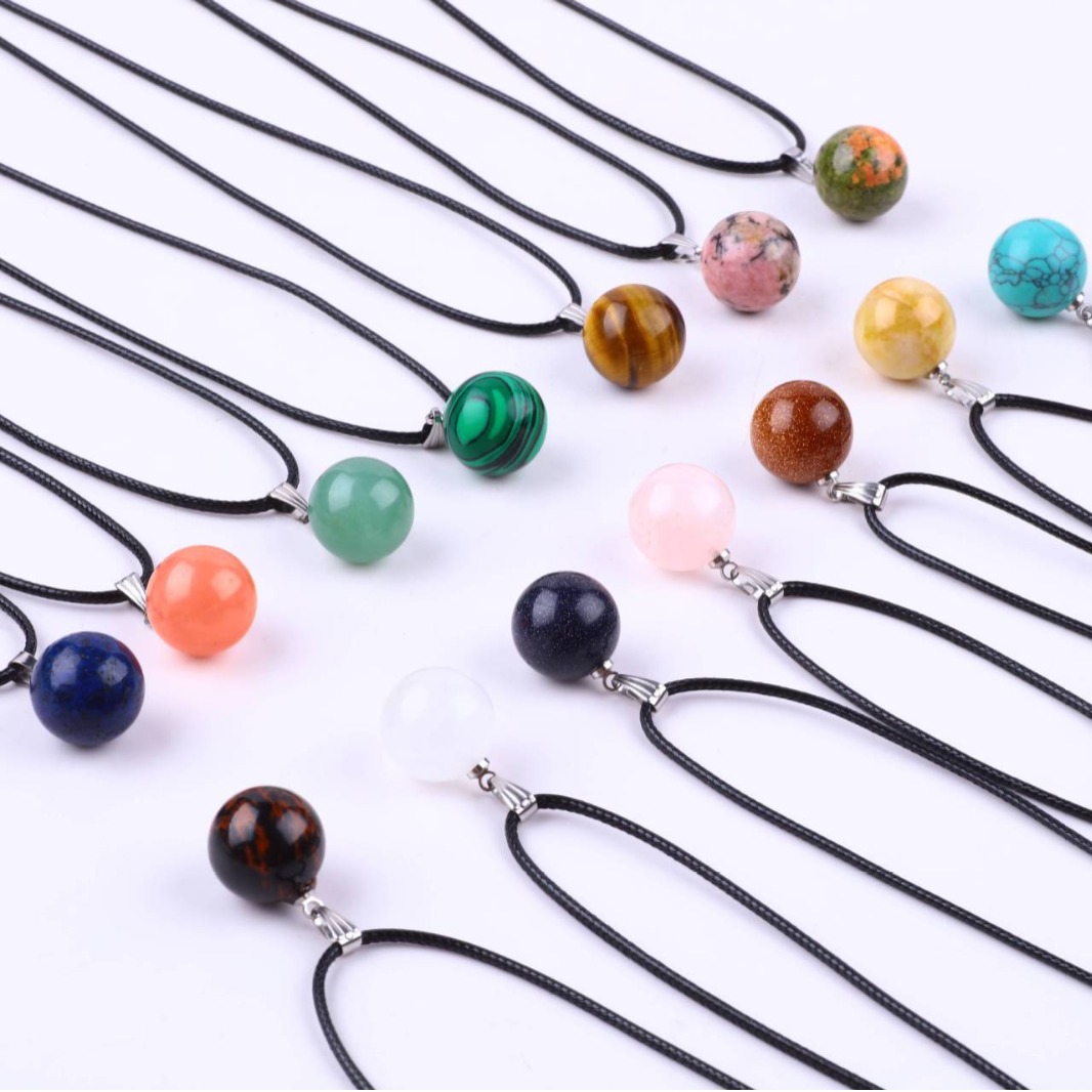 20 шт./пакет 14 мм натуральный – обзор и цена Crystal Pendant Necklace Natural Stone