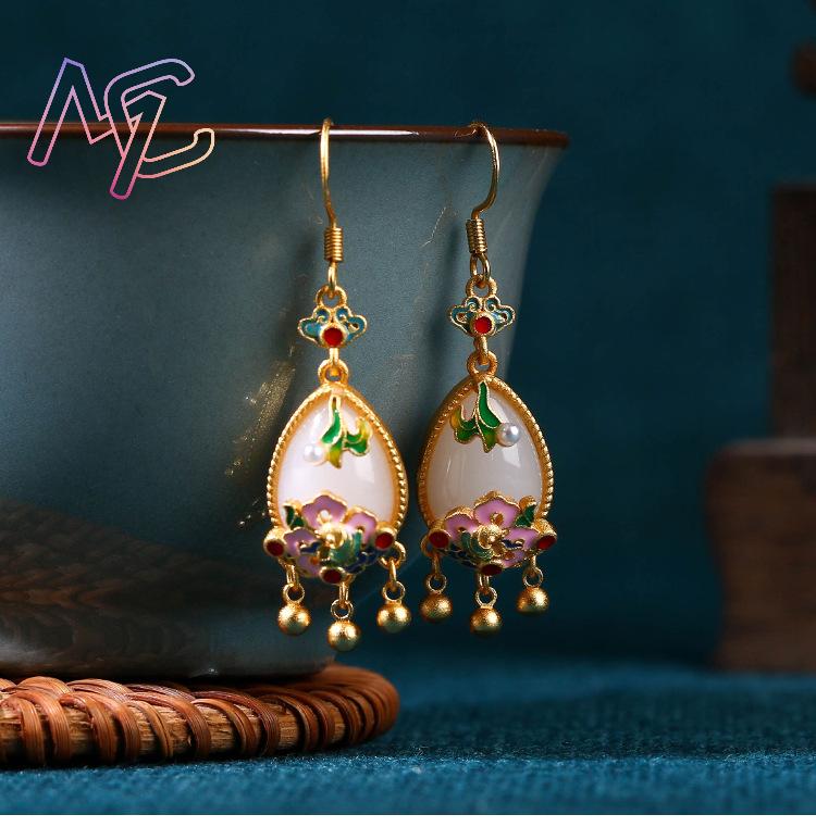 Серьги с натуральным нефритом  – обзор и цена Earrings