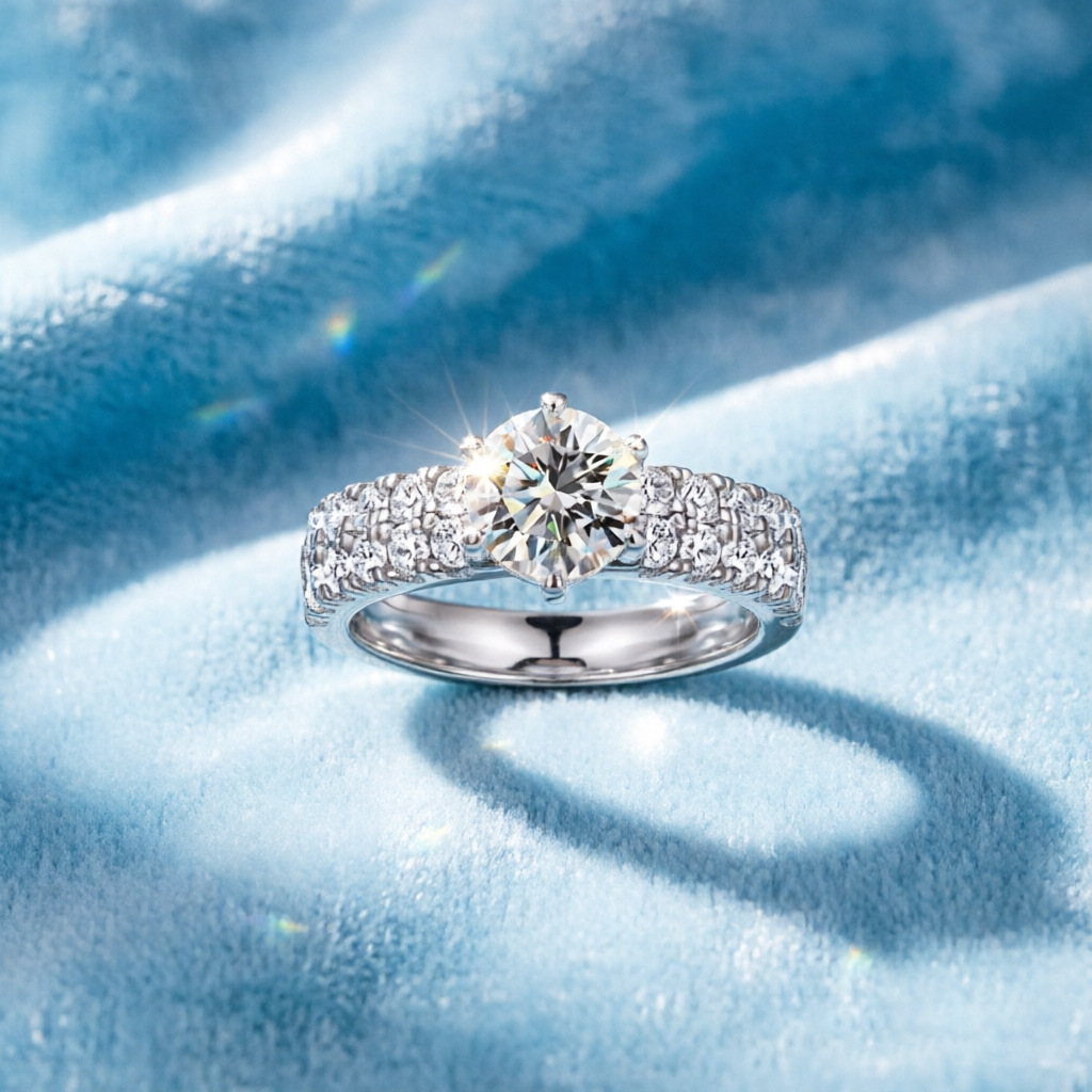Популярное модное кольцо из 10 – обзор и цена Moissanite Engagement Ring 1 Carat